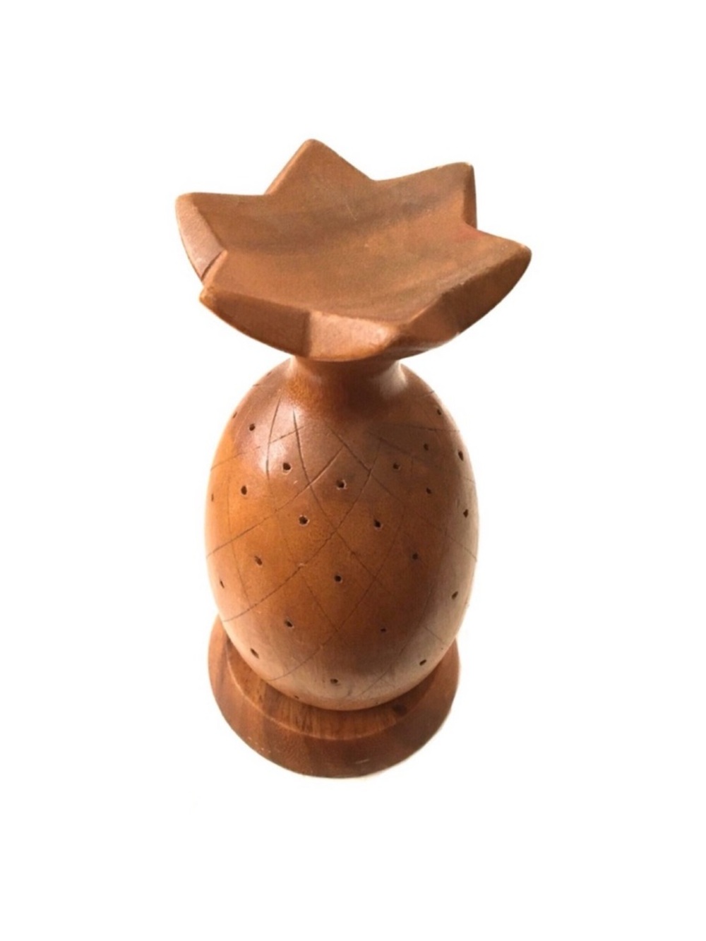 Vintage Handmade Tiki Style Monkey Pod Pineapple